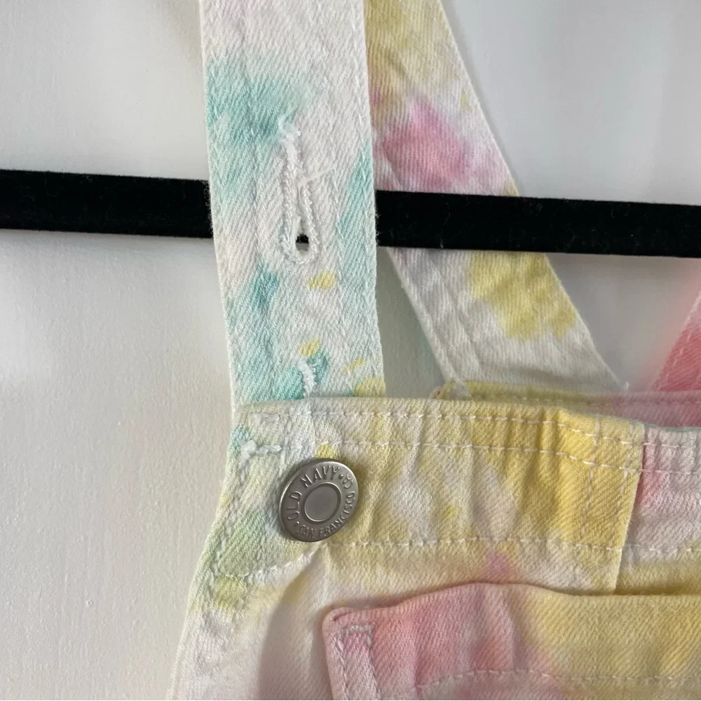 Old Navy girls Tie Dye shift skirt overall dress pastel colors toddler 5T